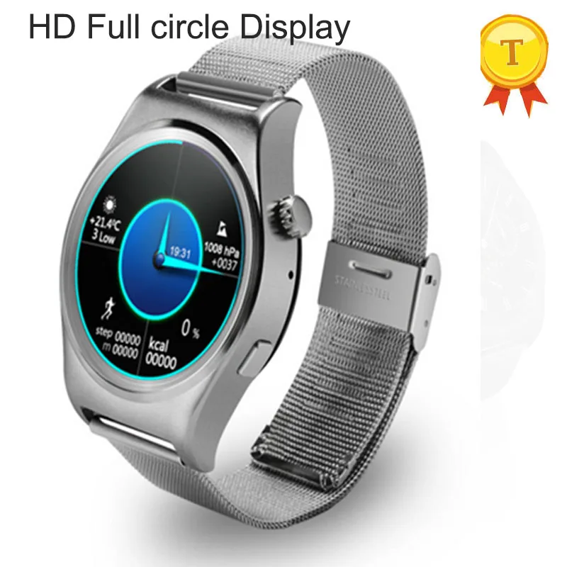 Сенсорный экран оптом круглые панельные металлические часы телефонные часы Bluetooth Наручные Часы Смарт-часы для телефонов Android и ios