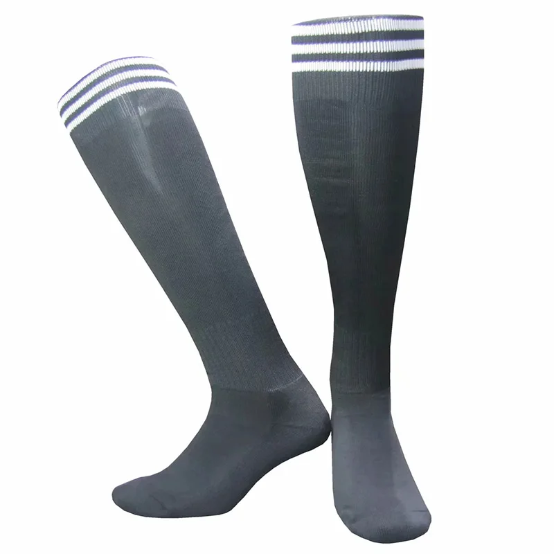 Мужские нескользящие профессиональные спортивные носки с длинной трубкой, носки для бега, футбольные тренировочные носки, Износостойкое полотенце, толстое дно, сплошной цвет