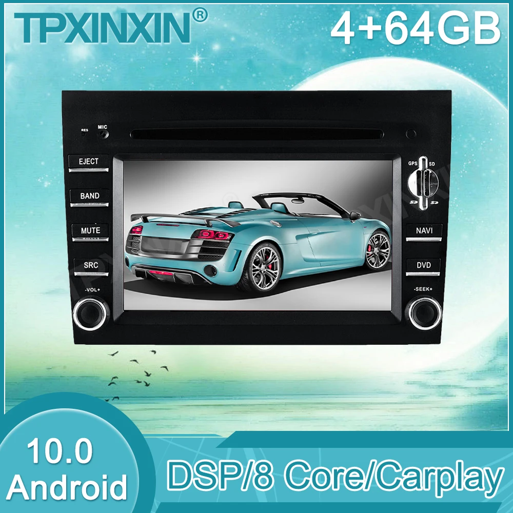 Автомобильный DVD-плеер Android, GPS-Навигация, IPS HD Экран, Радио, Мультимедиа Для Porsche 911 997/CAYMAN/BOXSTER 2005-2012 Аудио