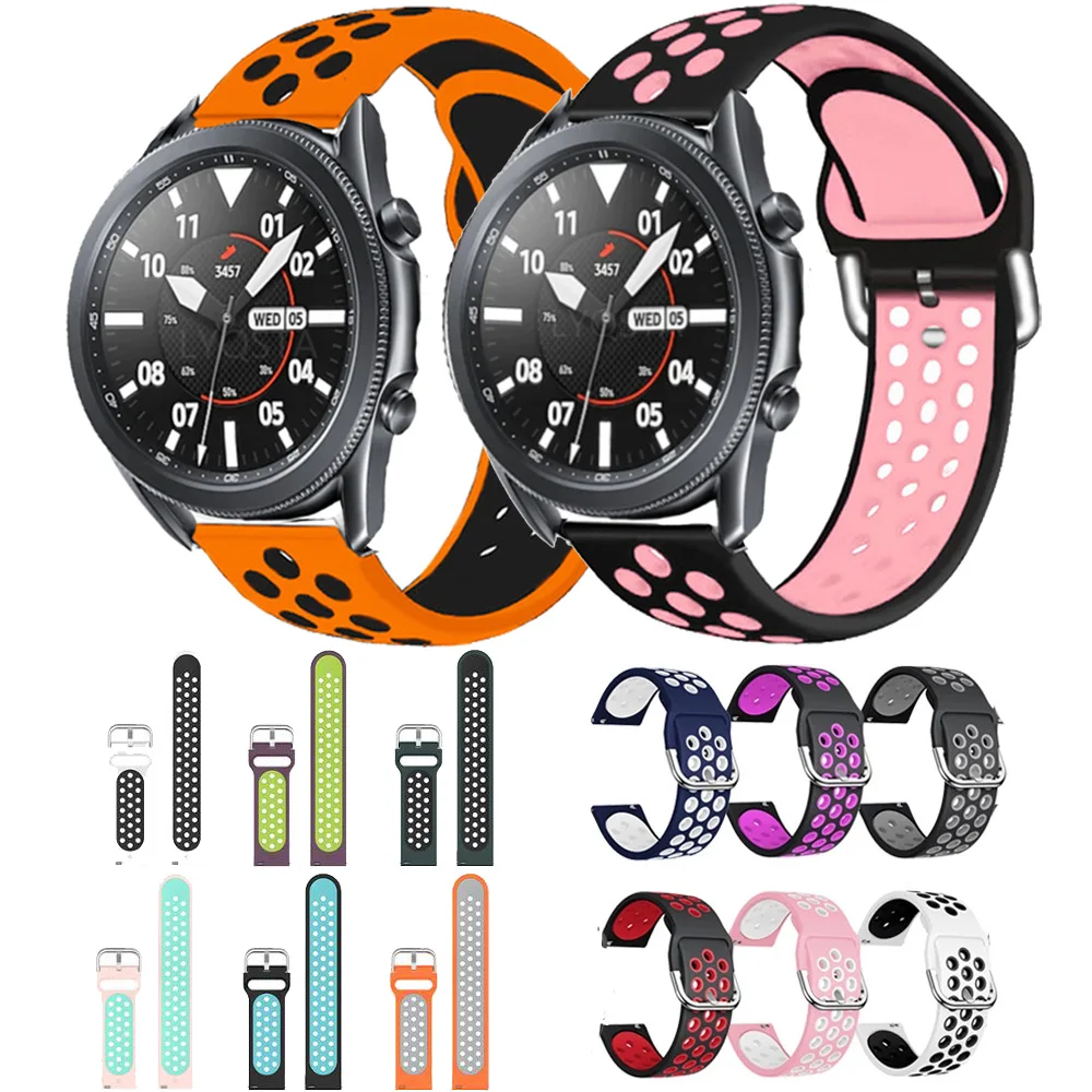 Сменный силиконовый ремешок для Samsung galaxy watch 3 45 мм 41 мм, ремешок для наручных часов, ремешок для наручных часов
