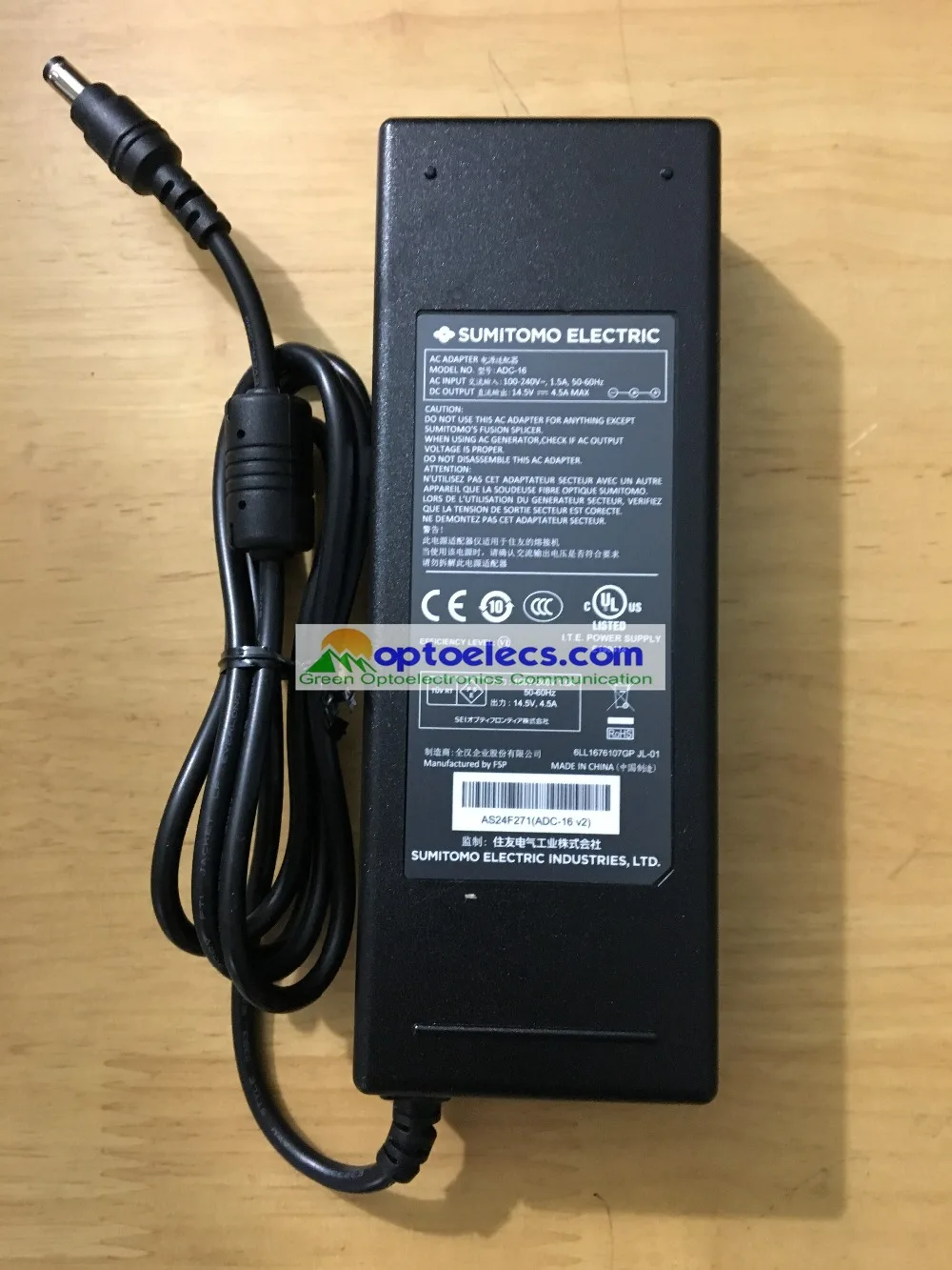 Оригинальное зарядное устройство ADC-16 14,5 V 4.5A для Sumitomo T-82C/T-72C TYPE-82C/TYPE-72C Z2C Q102 адаптер зарядного устройства для сварочного аппарата