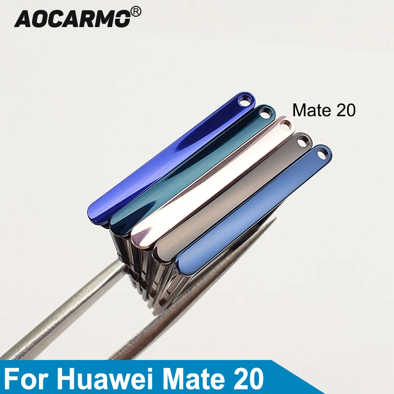 Держатель Aocarmo SD microSD, слот для лотка для Nano Sim-карты для Huawei Mate 20 Mate20 HMA-AL00 HUAW